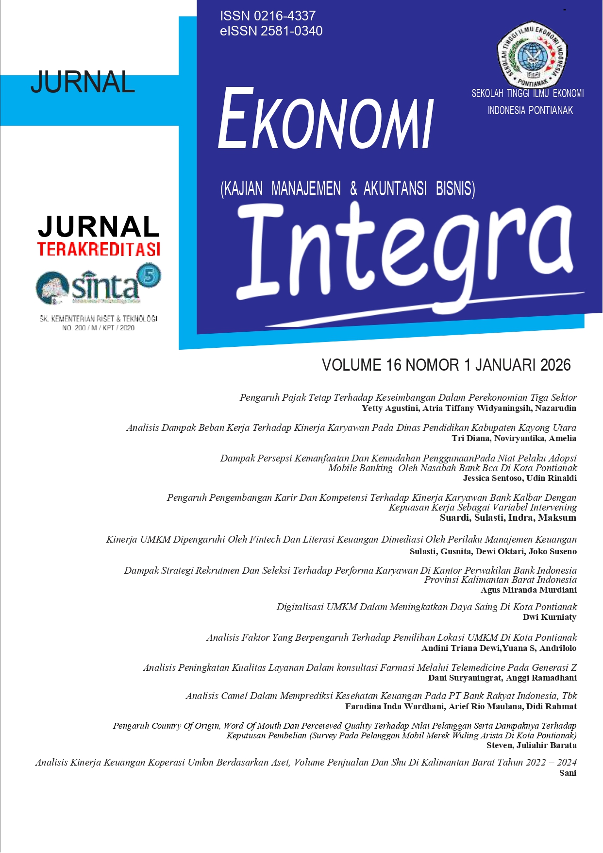 					View Vol. 16 No. 1 (2026): Edisi Bulan Januari 2026
				